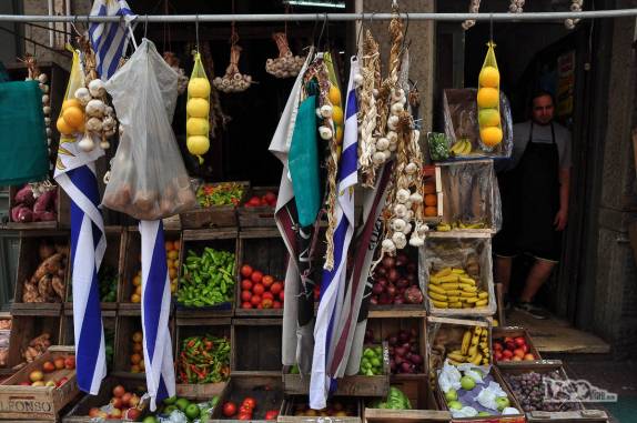 quitanda no Centro Velho de Montevideo, no Uruguai